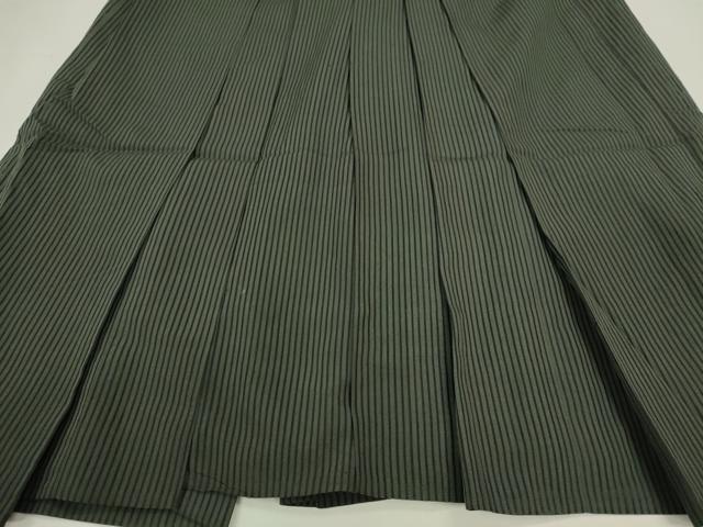 平和屋着物＊夏物 男性 馬乗り袴 縦絽 縞 正絹 逸品 CABB9626ze