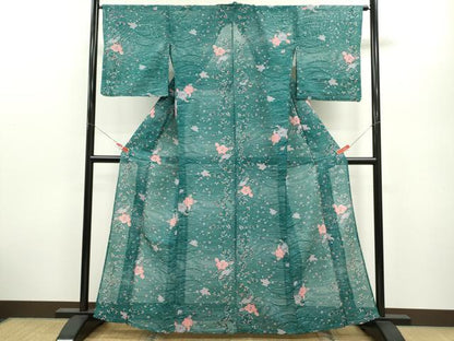 平和屋着物＊夏物 小紋 絽 辻が花 洗える着物 CABB9629ze