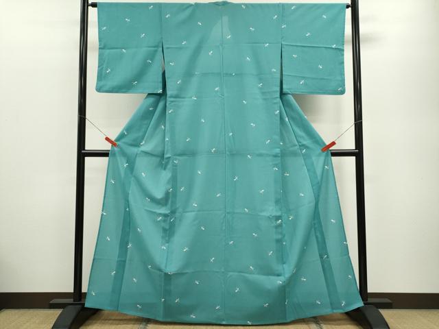 平和屋着物＊夏物 小紋 絽 瓢箪 洗える着物 CABB9633ze