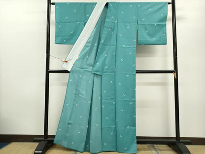 平和屋着物＊夏物 小紋 絽 瓢箪 洗える着物 CABB9633ze