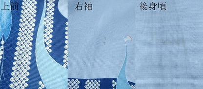平和屋着物＊夏物 訪問着 絽 孔雀鹿の子文 洗える着物 CABB9643ze