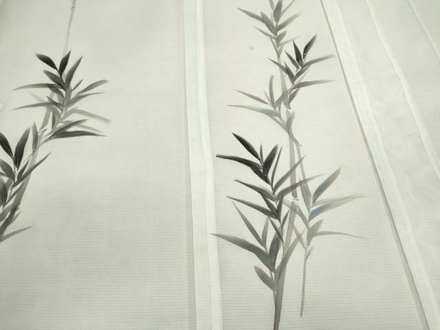 平和屋着物＊夏物 訪問着 絽 手描き 草木文 洗える着物 CABB9646ze