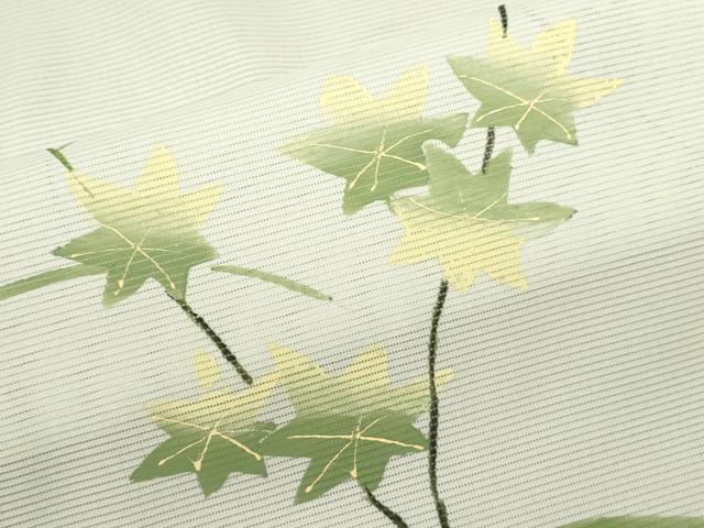 平和屋着物＊夏物 訪問着 絽 手描き 枝花文 暈し染め 洗える着物 CABB9653ze