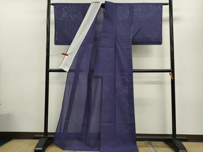 平和屋着物＊夏物 色無地 絽 紅桔梗色 洗える着物 未使用 CABB9656ze