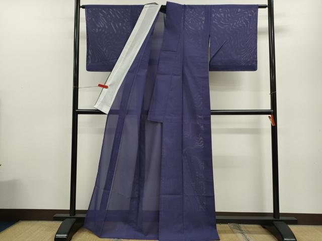 平和屋着物＊夏物 色無地 絽 紅桔梗色 洗える着物 未使用 CABB9656ze