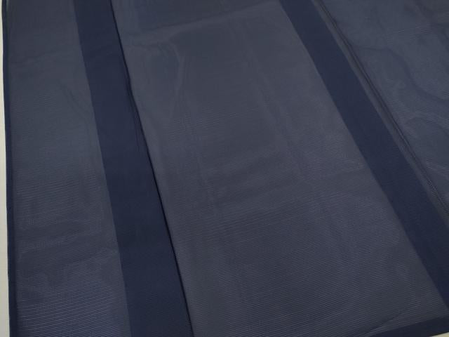 平和屋着物＊夏物 色無地 絽 紺藍色 洗える着物 未使用 CABB9658ze