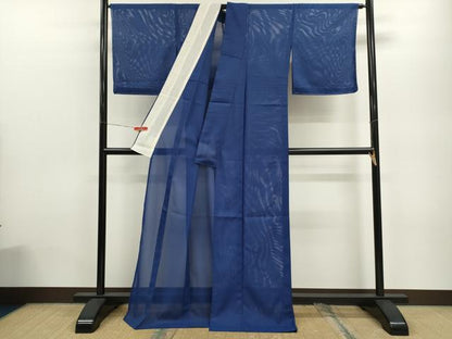 平和屋着物＊夏物 色無地 絽 瑠璃色 洗える着物 未使用 CABB9662ze