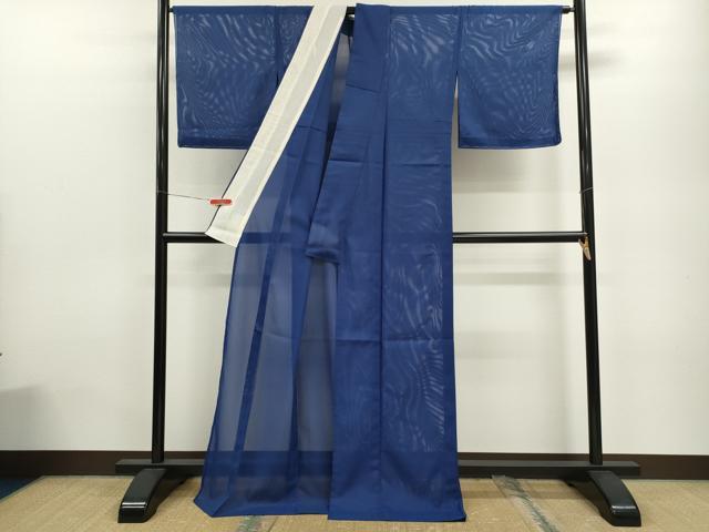 平和屋着物＊夏物 色無地 絽 瑠璃色 洗える着物 未使用 CABB9662ze
