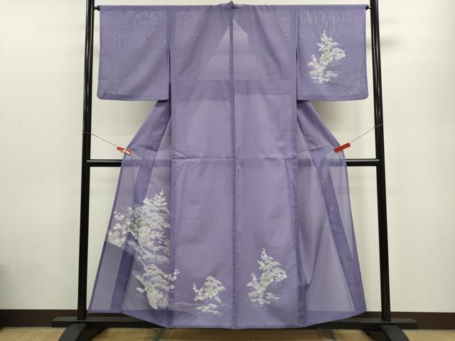 平和屋着物＊夏物　訪問着　絽　松竹梅風景文　金彩　洗える着物　CABB9671ze 平和屋着物＊夏物 訪問着 絽 松竹梅風景文 金彩 洗える着物 CABB9671ze