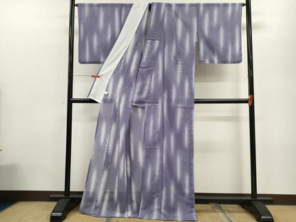 平和屋着物＊夏物 小紋 紗 舞桜文 暈し染め 洗える着物 CABB9673ze