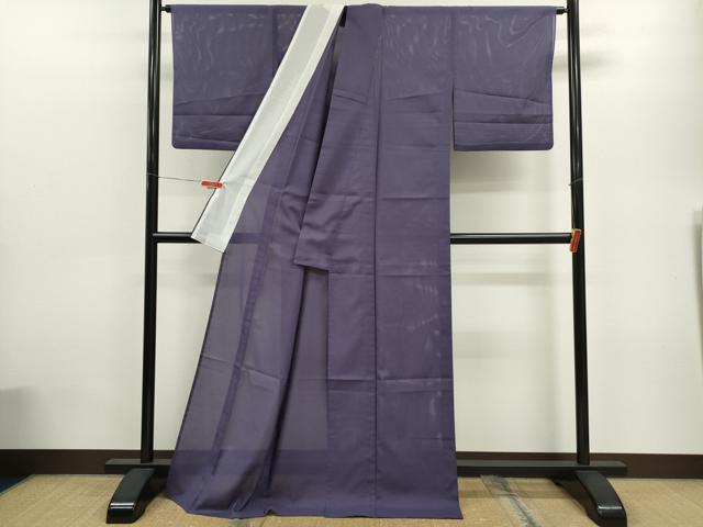 平和屋着物＊夏物 色無地 絽 竜胆色 洗える着物 CABB9675ze