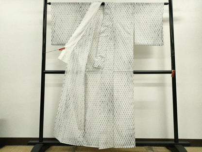 平和屋着物＊夏物 小紋 絽 吉祥文 洗える着物 CABB9687ze