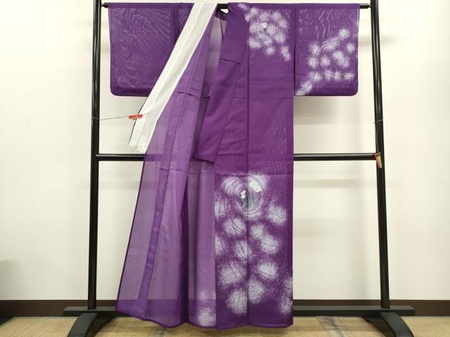 平和屋着物＊夏物 訪問着 絽 草花文 たたき染め 洗える着物 CABB9694ze