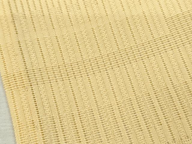 平和屋着物＊夏物　色無地　縦絽　吉祥紋紗　蜂蜜色　正絹　逸品　CABB9699ze 平和屋着物＊夏物 色無地 縦絽 吉祥紋紗 蜂蜜色 正絹 逸品