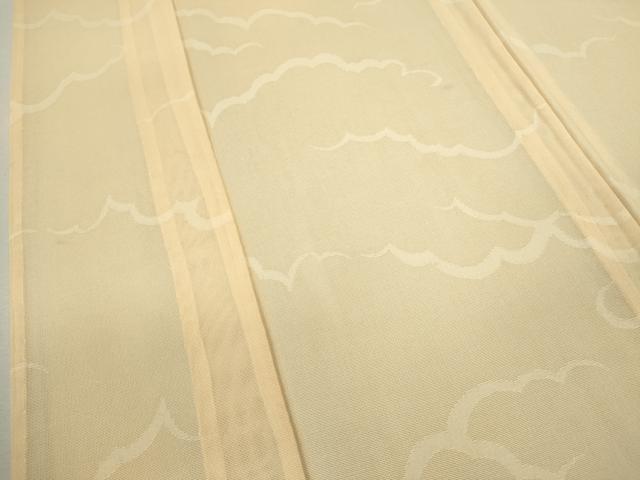 平和屋着物＊夏物 色無地 雲取り紋紗 肌色 正絹 逸品 未使用