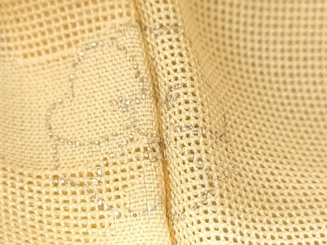 平和屋着物＊夏物 色無地 雲取り紋紗 肌色 正絹 逸品 未使用