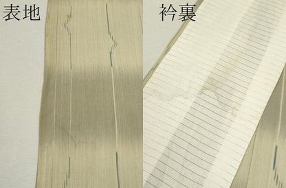 平和屋着物＊夏物 明石ちぢみ 霞変わり縞 正絹 逸品 CABB9702ze