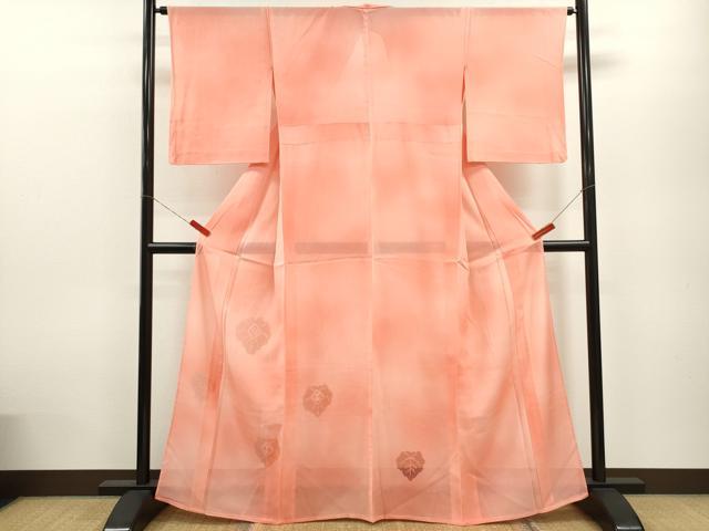 平和屋着物＊夏物 訪問着 絽 総刺繍 菱花文 暈し染め 正絹 逸品 CABB9707ze