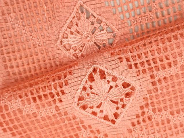 平和屋着物＊夏物 訪問着 絽 総刺繍 菱花文 暈し染め 正絹 逸品 CABB9707ze