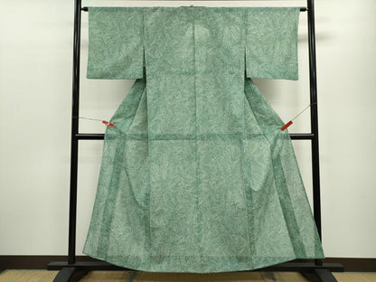 平和屋着物＊夏物 小紋 絽 亀甲流水文 洗える着物 CABB9715ze