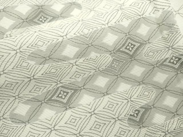 平和屋着物＊夏物 小紋 絽 エ霞七宝文 洗える着物 CABB9718ze