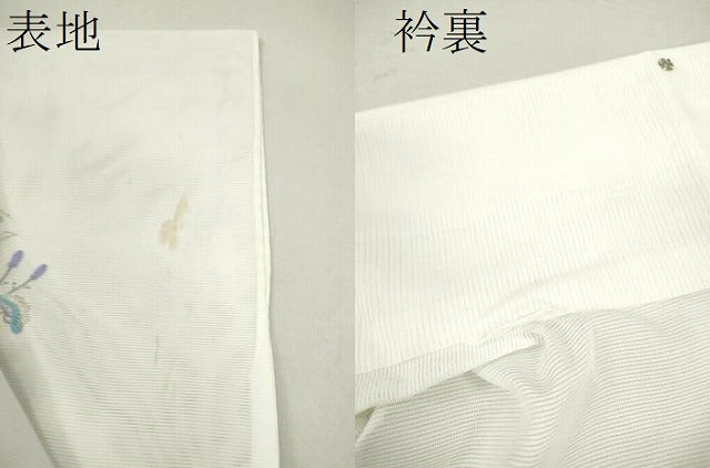 平和屋着物＊夏物 訪問着 絽 雪輪重ね流水草花文 金彩 洗える着物 CABB9725ze