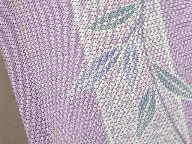 平和屋着物＊夏物 小紋 絽 縞 南天文 たたき染め 洗える着物 CABB9726ze
