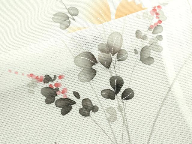 平和屋着物＊夏物 訪問着 絽 手描き 草花文 洗える着物 CABB9729ze