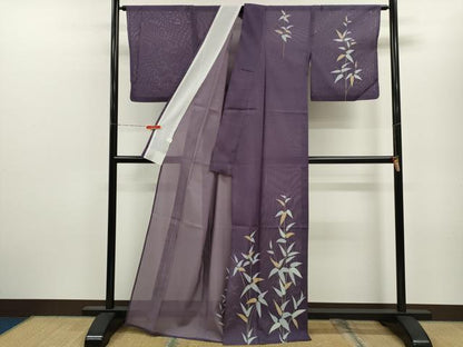 平和屋着物＊夏物 訪問着 絽 草木文 洗える着物 CABB9736ze