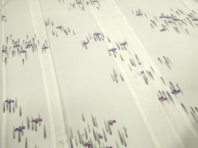 平和屋着物＊夏物 訪問着 絽 手描き 草花文 洗える着物 CABB9737ze