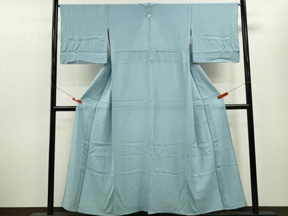 平和屋着物＊夏物 色無地 絽 水色 正絹 逸品 CABB9739ze