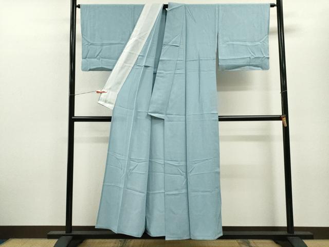 平和屋着物＊夏物 色無地 絽 水色 正絹 逸品 CABB9739ze