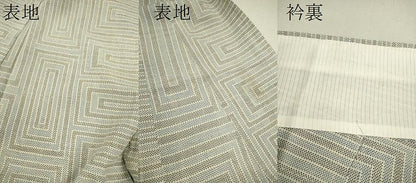 平和屋着物＊夏物 本場大島紬 夏大島 白大島 7マルキ 吉祥文 正絹 逸品 CABB9742ze