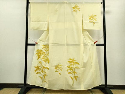 平和屋着物＊夏物 訪問着 絽 枝花文 銀彩 正絹 逸品 CABB9746ze