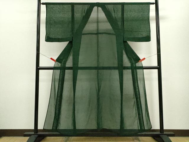 平和屋着物＊夏物 色無地 紗紬 虫襖色 正絹 逸品 未使用 CABB9750ze
