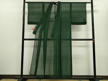平和屋着物＊夏物 色無地 紗紬 虫襖色 正絹 逸品 未使用 CABB9750ze
