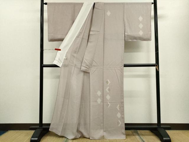 平和屋着物＊夏物 訪問着 変わり絽 刺繍 菱吉祥文 金彩 正絹 逸品 CABB9751ze
