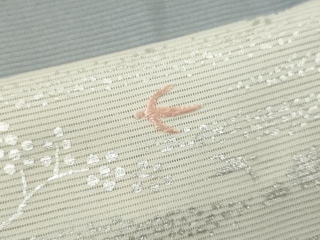 平和屋着物＊夏物 訪問着 絽 刺繍 花鳥文 暈し染め 銀彩 正絹 逸品 CABB9757ze