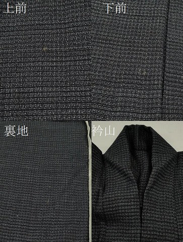 平和屋着物＊夏物 男性 紗紬 亀甲柄 正絹 逸品 CABB9761ze