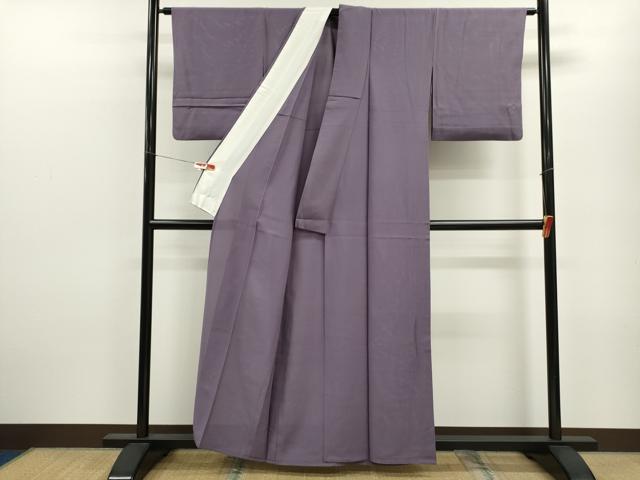 平和屋着物＊夏物 色無地 絽 葡萄色 正絹 逸品 CABB9767ze