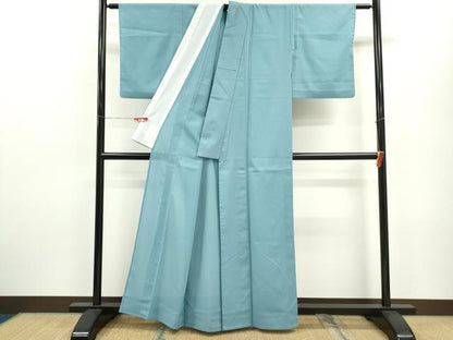 平和屋着物＊夏物 色無地 絽 浅縹色 洗える着物 CABB9771ze