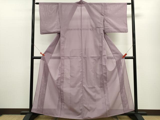 平和屋着物＊夏物 色無地 絽 梅鼠色 洗える着物 CABB9772ze