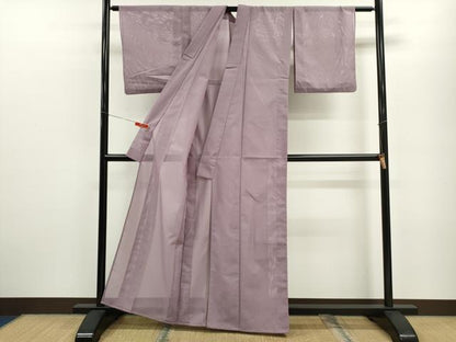 平和屋着物＊夏物 色無地 絽 梅鼠色 洗える着物 CABB9772ze