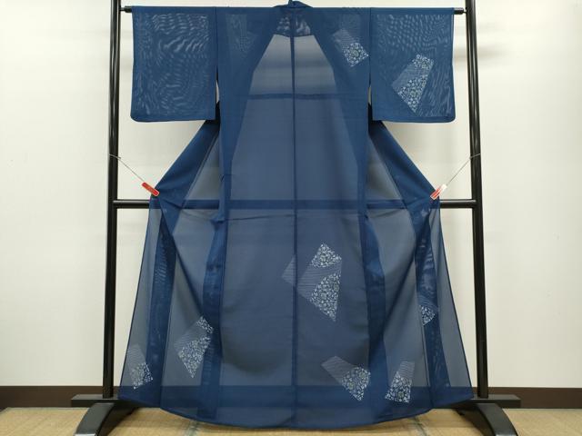 平和屋着物＊夏物　訪問着　絽　更紗花唐草文　洗える着物　CABB9778ze