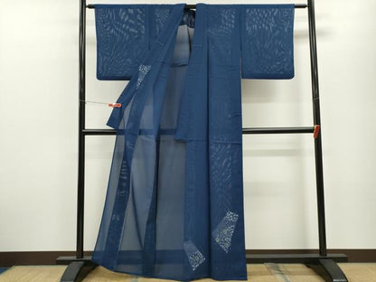 平和屋着物＊夏物　訪問着　絽　更紗花唐草文　洗える着物　CABB9778ze