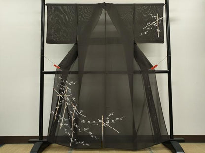 平和屋着物＊夏物 訪問着 絽 枝花文 金彩 正絹 逸品 CABB9783ze