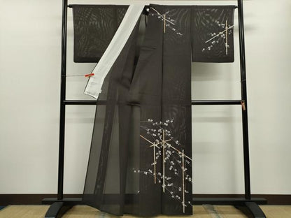 平和屋着物＊夏物 訪問着 絽 枝花文 金彩 正絹 逸品 CABB9783ze
