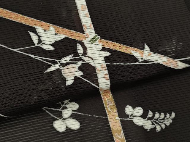 平和屋着物＊夏物 訪問着 絽 枝花文 金彩 正絹 逸品 CABB9783ze