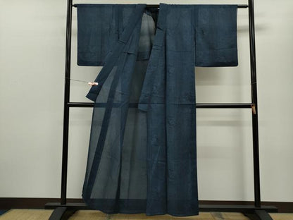 平和屋着物＊夏物 紗紬 吉祥草花丸文 正絹 逸品 CABB9784ze