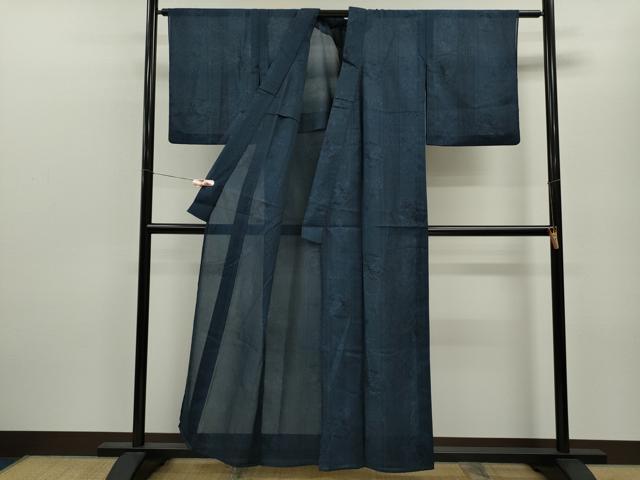 平和屋着物＊夏物 紗紬 吉祥草花丸文 正絹 逸品 CABB9784ze